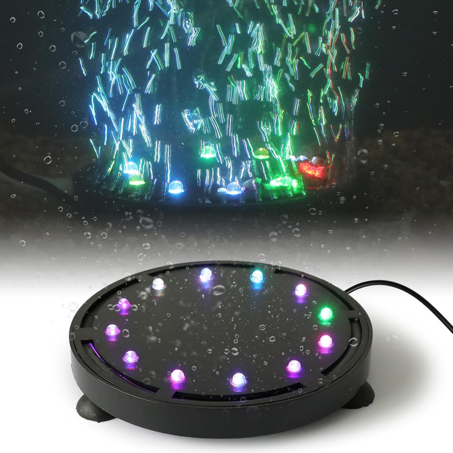 Air Stone Diffuser - 수족관 버블 조명 9/12 LED, 어항용