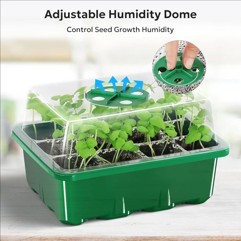 Dome Propagation Kit - 10개/5개 묶음 묘목 트레이, 씨앗 발아