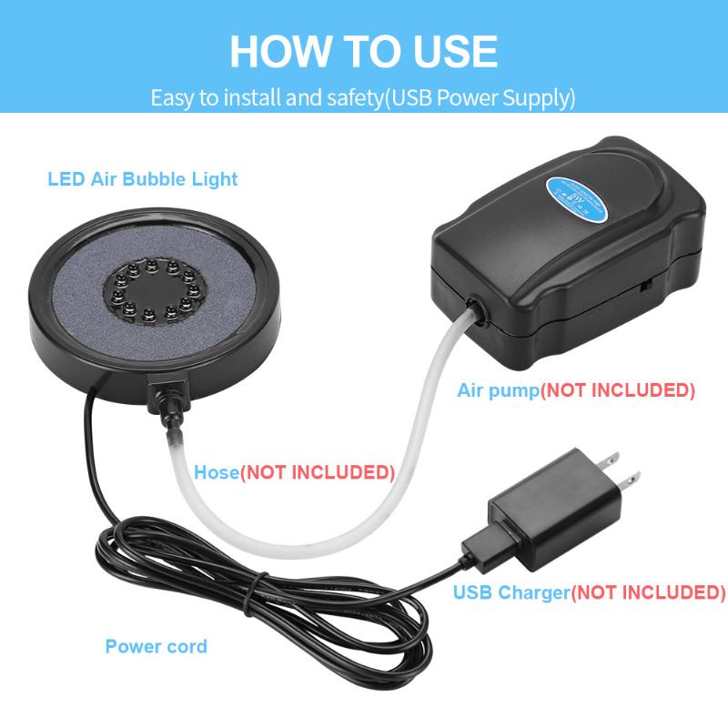 【CC】USB 전원식 수족관 에어 스톤(LED 조명 포 - Air Stone Diffuser 리뷰 및 가격